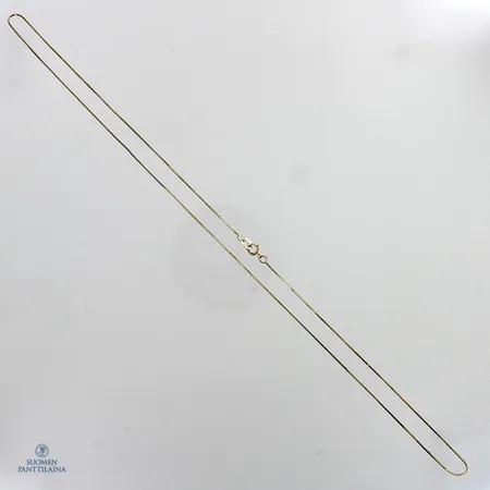 Venetsia-kaulaketju, pieniä käytön jälkiä, pituus 46,5cm, lukko irrallinen, 585,  Paino: 0,9 g