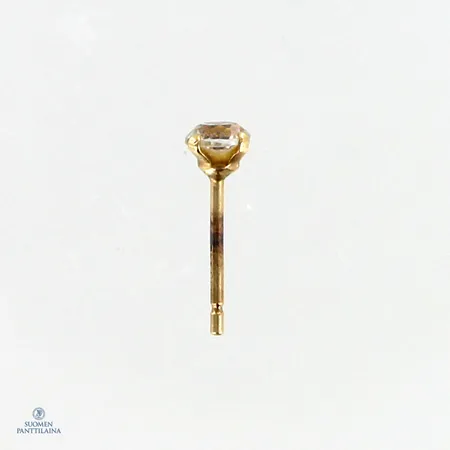 Pariton kivikorvakoru, Ø 3mm, tausta puuttuu, 585br,  Paino: 0,2 g
