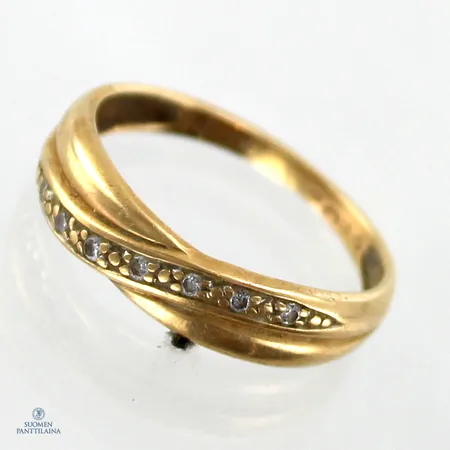 Timanttisormus 7xn.0.005ct, koko 17, 585,  Paino: 1,7 g