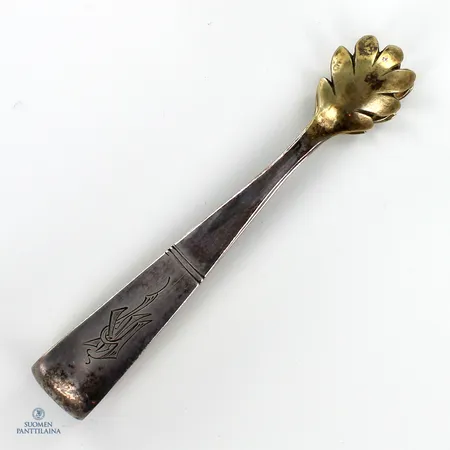 Sokeripihdit, kaiverrettu, pituus 107mm, 813,  Paino: 27,2 g