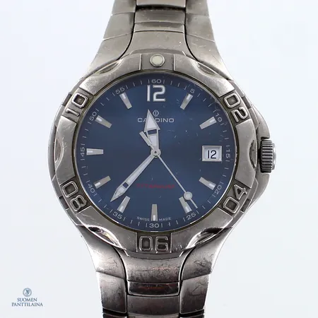 Teräsrannekello Candino Titanium, C4236, quartz, pieniä käytön jälkiä, taulun Ø 39mm, rannekkeen pituus 185mm, laatikko