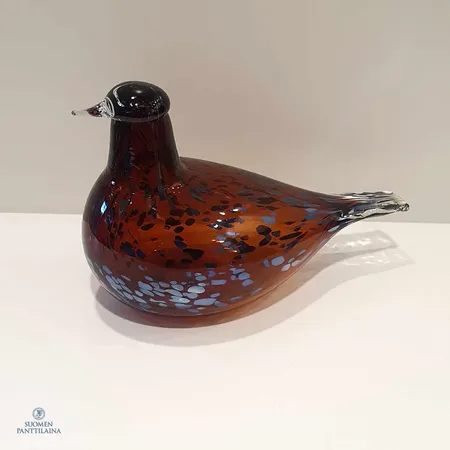 Lasilintu iittala, Pekkasiini, signeeraus O.Toikka iittala, mitat 135x210mm