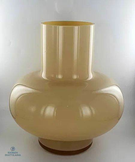 Maljakko Marimekko, Umpu, beige, mitat Ø 200mm ja 90-180mm, suunnittelia  Carina Seth-Andersson