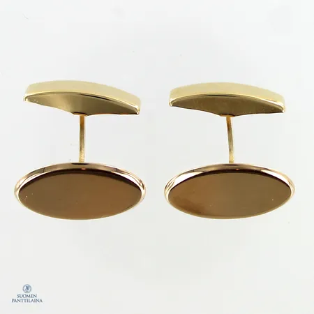 Kalvosinnapit, keiverrettu, mitat 13,4x19,6mm, 585br,  Paino: 7,7 g