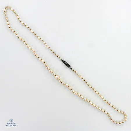 Helminauha hopealukolla, pituus 56cm, 835br,  Paino: 13,6 g
