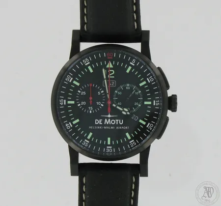 Pilottikello De Motu DMR4203 DLC Black R42 First Edition, numeroitu 65/100, laatikko ja todistukset, vähänkäytetty.