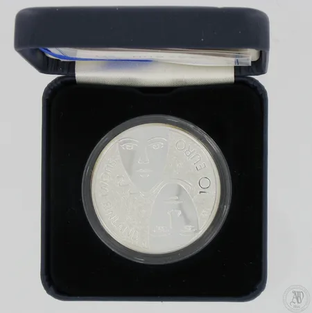 Juhlaraha Eduskuntauudistuksen juhlaraha, nimellisarvo 10 euroa, 925,  Paino: 25,5 g