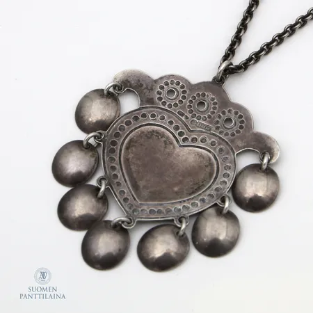 Kaulakoru, Salt-sydän, Kalevala Koru, pituus 71cm, korkeus 5,5mm, 925,  Paino: 23,8 g