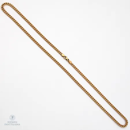 Panssarikaulaketju, pituus 56,5cm, leveys 4mm, 585,  Paino: 14,4 g