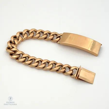 Panssarilaattaranneketju, pituus 213mm, leveys 17mm, 585,  Paino: 40,4 g