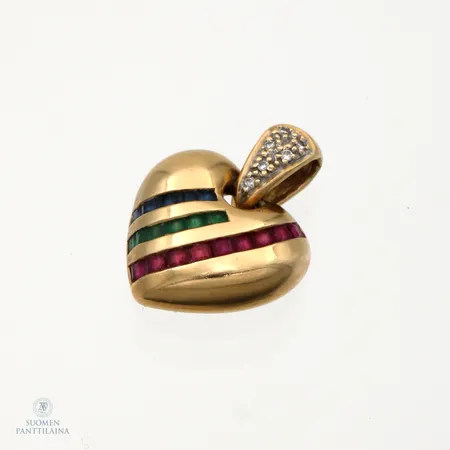 Timanttiriipus kivillä 6xn.0.01ct, korkeus 22mm, 585,  Paino: 3,5 g
