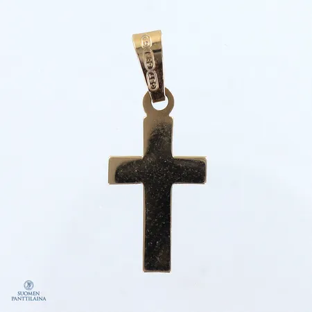 Risti-riipus, korkeus 24mm, 585,  Paino: 0,7 g
