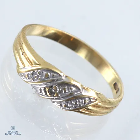 Timanttisormus 1xn.0.005ct, koko 16, 585,  Paino: 1,2 g