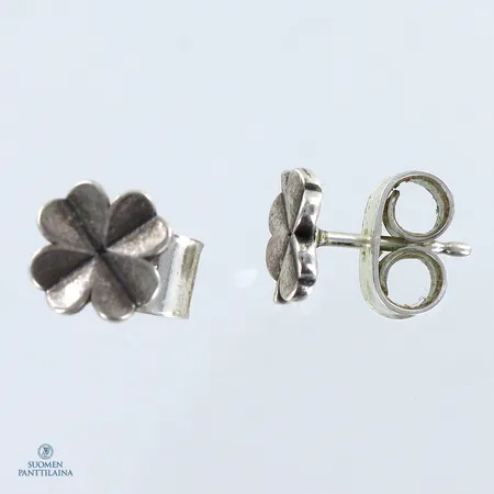 Korvakorut, Kalevala Koru, Neliapila, korkeus 7mm, 925,  Paino: 2 g