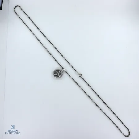 Kaulakoru, Kalevala Koru, Väinö, Kirkkoristi, riipuksen korkeus 26mm, ketjun pituus 70cm, 925,  Paino: 16,8 g