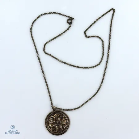 aulakoru, Kalevala Koru, riipus-32, ketjun pituus 60cm, riipuksen korkeus 36mm, pronssia