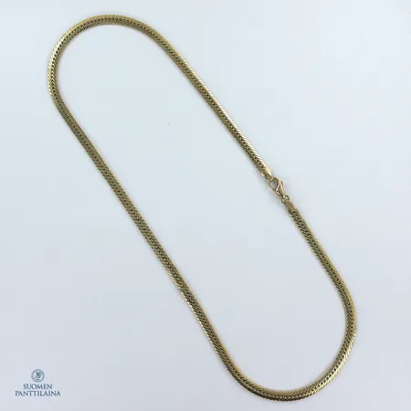 Kaulakoru, kaiverrettu, pituus 50cm, leveys 4.6mm, 585,  Paino: 11,7 g