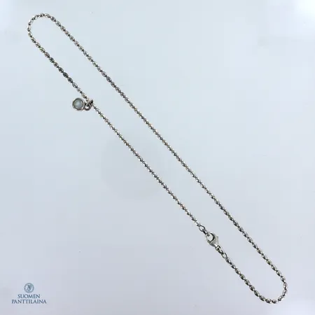 Topaasikaulakoru, Kalevala Koru, Lähde, ketjun pituus 43cm, riipuksen korkeus 13mm, 925br  Paino: 9 g