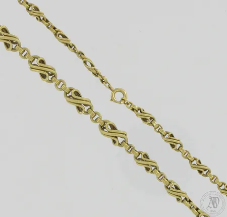 Kaulaketju, pituus 43,5cm, leveys 4-6mm, 585,  Paino: 12,2 g