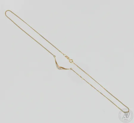 Timanttikaulakoru 1xn.0.005ct, pituus 41,5cm, 585,  Paino: 2,9 g