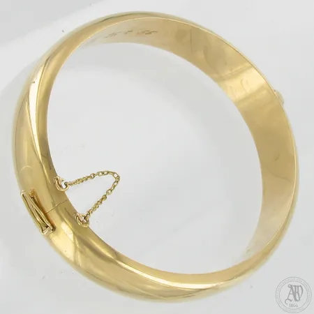 Rannerengas, Ø 65mm, leveys 12,5mm, kaiverrettu, käytön jälkiä, 585br,  Paino: 26,4 g