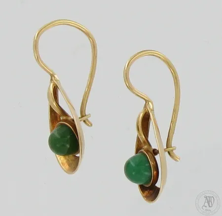 Kivikorvakorut, korkeus 23mm, 585br,  Paino: 1,7 g