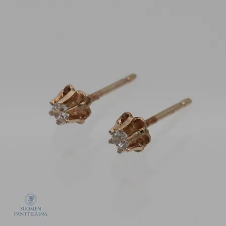 Kivikorvakorut, Ø 3,5mm, taustat puuttuu, 585br,  Paino: 0,3 g