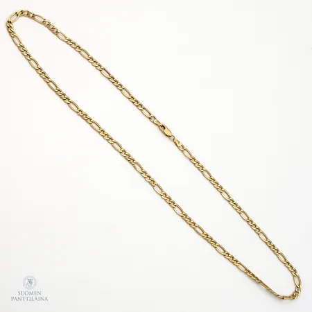 Figaro-kaulaketju, pituus 50,5cm, leveys 4,3mm, 585,  Paino: 5,8 g