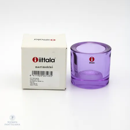 Tuikkulyhty, Iittala, Kivi, korkeus 60mm, vaalea lila, laatikko. 