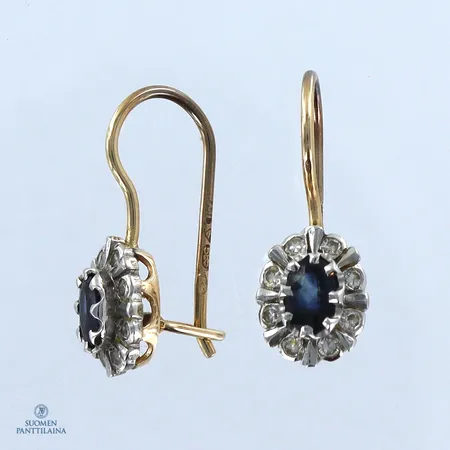 Dianakorvakorut timanteilla 16xn.0.005ct, korkeus 20mm, 585br,  Paino: 2 g