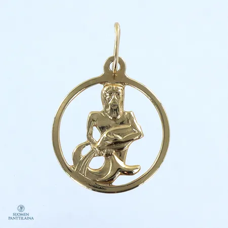 Horoskooppiriuipus vesimies, korkeus 20mm, 585,  Paino: 1,1 g