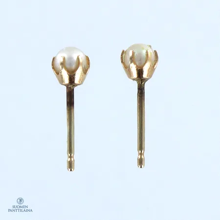Helmikorvakorut, Ø 3,3mm, taustat puuttuvat, 585br, Paino: 0,3 g