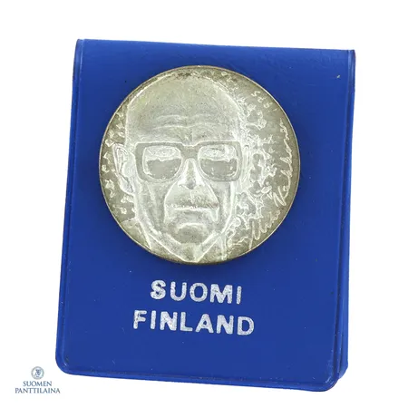 Juhlaraha, Urho Kekkonen 1975, nimellisarvo 10 mk, 500, Paino: 23,7 g