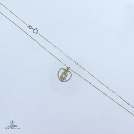Kaulakoru Kalevala Koru, Teljänneito amuletti, riipuksen korkeus 20mm, ketjun pituus 40-45-50cm, 925,  Paino: 2,9 g