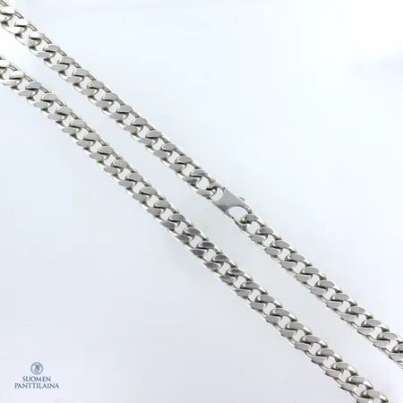 Panssarikaulaketju, leveys 10mm, pituus 60cm, 925,  Paino: 135,9 g
