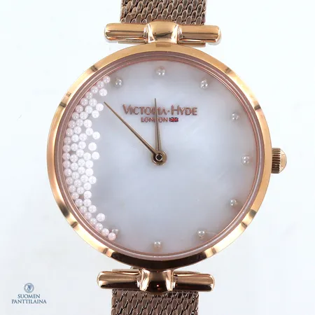 Rannekello Victoria Hyde London, VH30090 Z003, taulun Ø 30mm, metalliranneke, Quartz, uuden veroinen ja laatikko