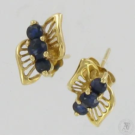Kivikorvakorut, korkeus 13mm, 585br,  Paino: 1,7 g