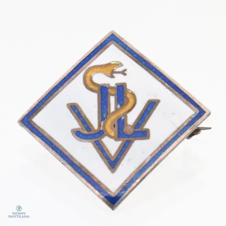 Rintamerkki, kaiverrettu, 20x20mm, 813br,  Paino: 4,7 g