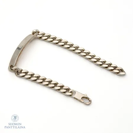 Laattaranneketju, pituus 220mm, 925,  Paino: 39,6 g