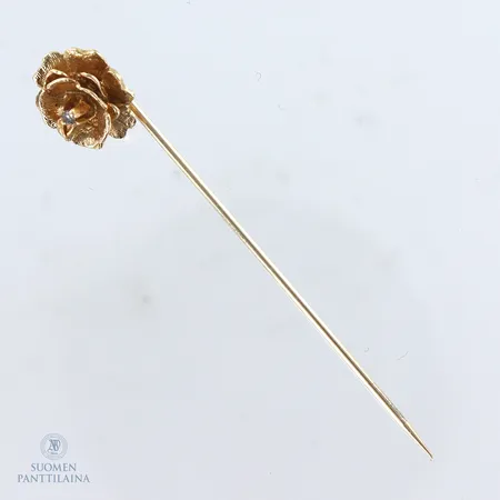 Timanttihattuneulas 1xn.0.005ct, korkeus 52mm, 585,  Paino: 1,7 g
