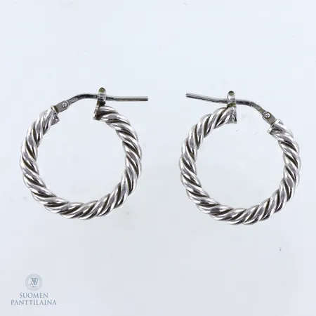 Kierre-korvakorut, korkeus 22mm, 925,  Paino: 2,9 g
