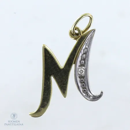 Riipus timantilla 1xn.0.005ct, korkeus 21mm, 585,  Paino: 1 g