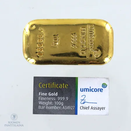 Kultaharkkoa, Umicore, A34927, 999,  Paino: 100 g