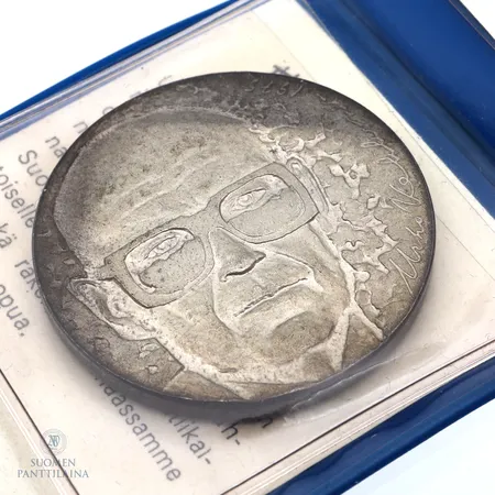Juhlaraha, Urho Kekkonen 1975, nimellisarvo 10 mk, 500,  Paino: 23,6 g