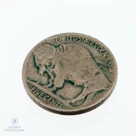 Kolikko,  5 Cents "Buffalo Nickel", 1920, kupari-nikkeli