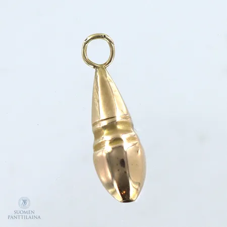 Riipus, korkeus 20mm, riipuslenkki puuttuu, leimaamaton 585,  Paino: 0,5 g