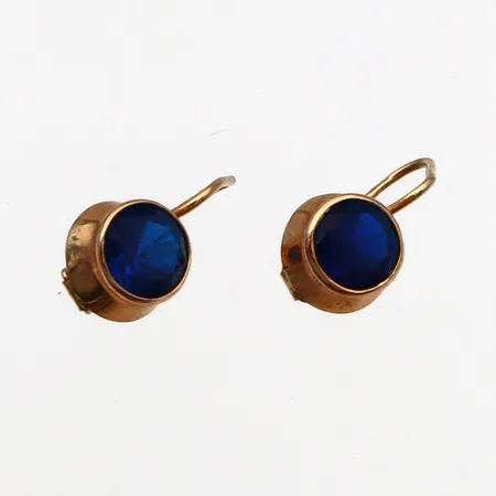 Kivikorvakorut, korkeus 17mm, lenkit hieman vääntyneet, 585br,  Paino: 1,6 g