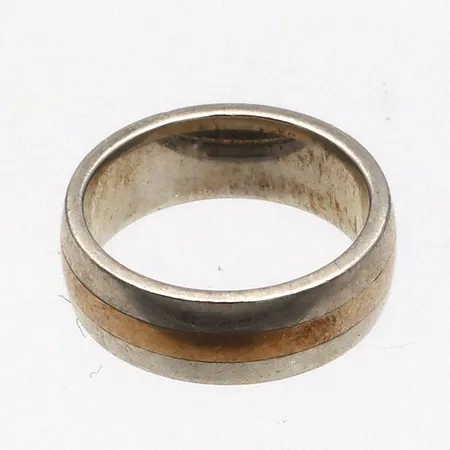 Sileä sormus , koko 15¼, leveys 6mm, 925,  Paino: 5,1 g