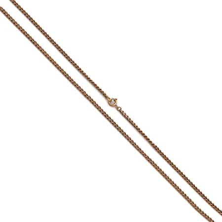 Panssarikaulaketju, pituus 47cm, leveys 2,5mm, pientä vääntymää, 585,  Paino: 10,6 g