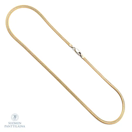 Kaulaketju, pituus 45,5cm, leveys 3,3mm, 925,  Paino: 7,4 g